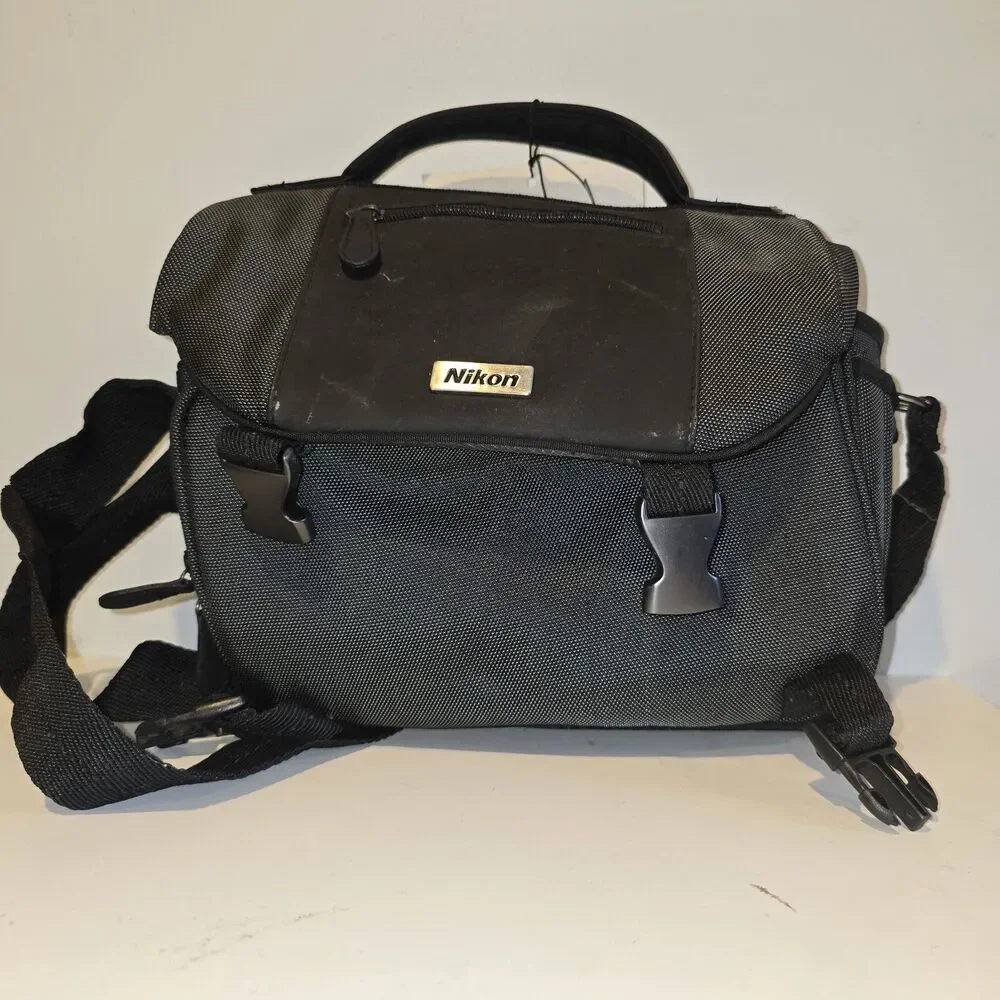 Nikon DSLR Shoulder Hand Bag Case Canvas Black Adjustable With Starter DVDS